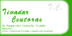 tivadar csutoras business card