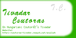 tivadar csutoras business card